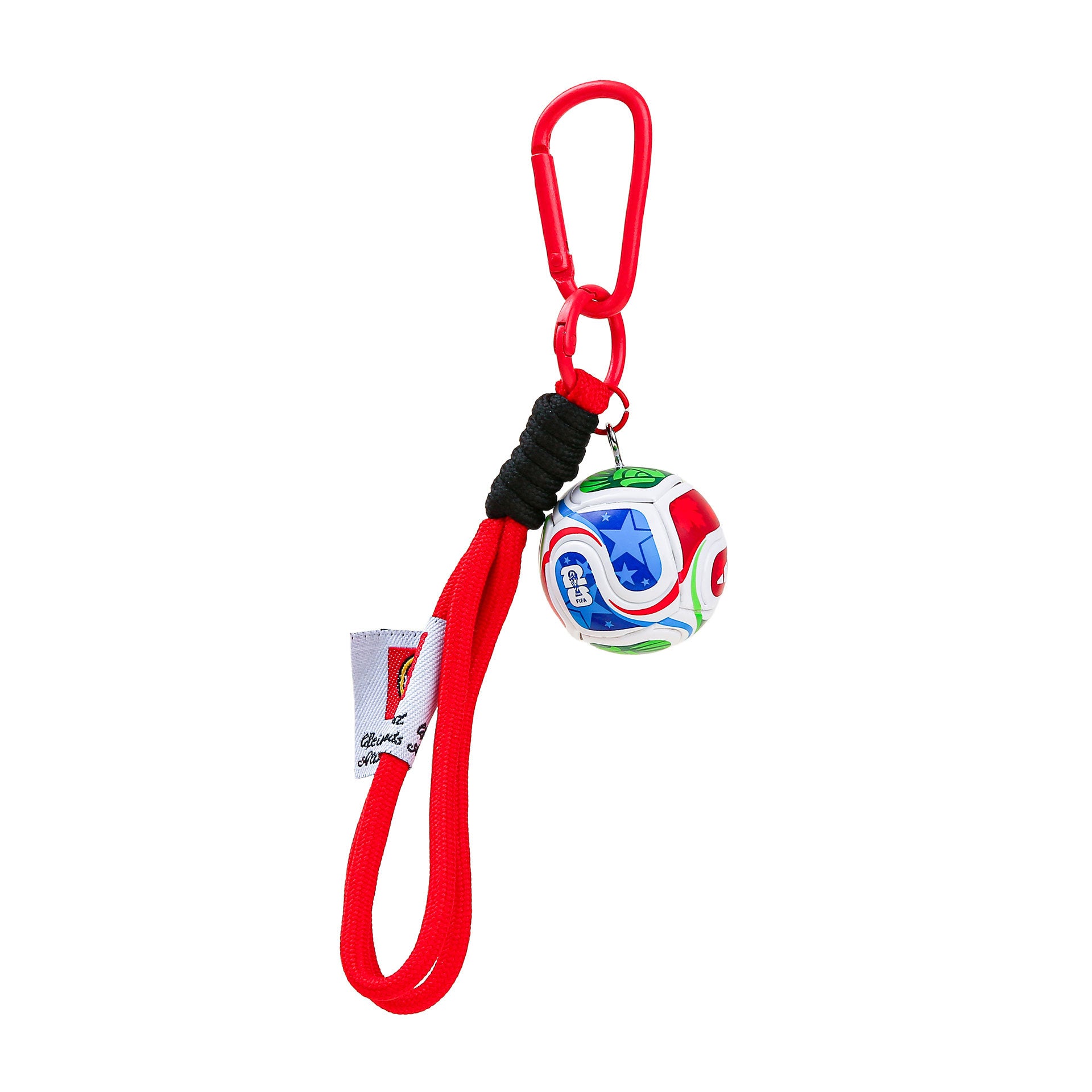 Football Bag Charm Keychain – Red, Yellow, Coffee detail image 7