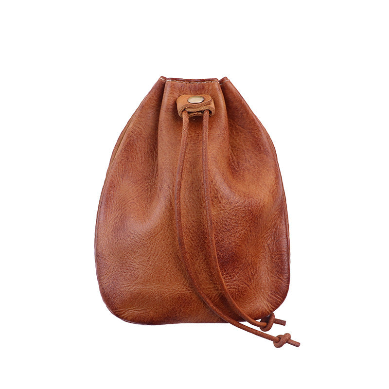 Vegetable Tanned Leather Coin Purse Wallet – Brown/Coffee product image 1