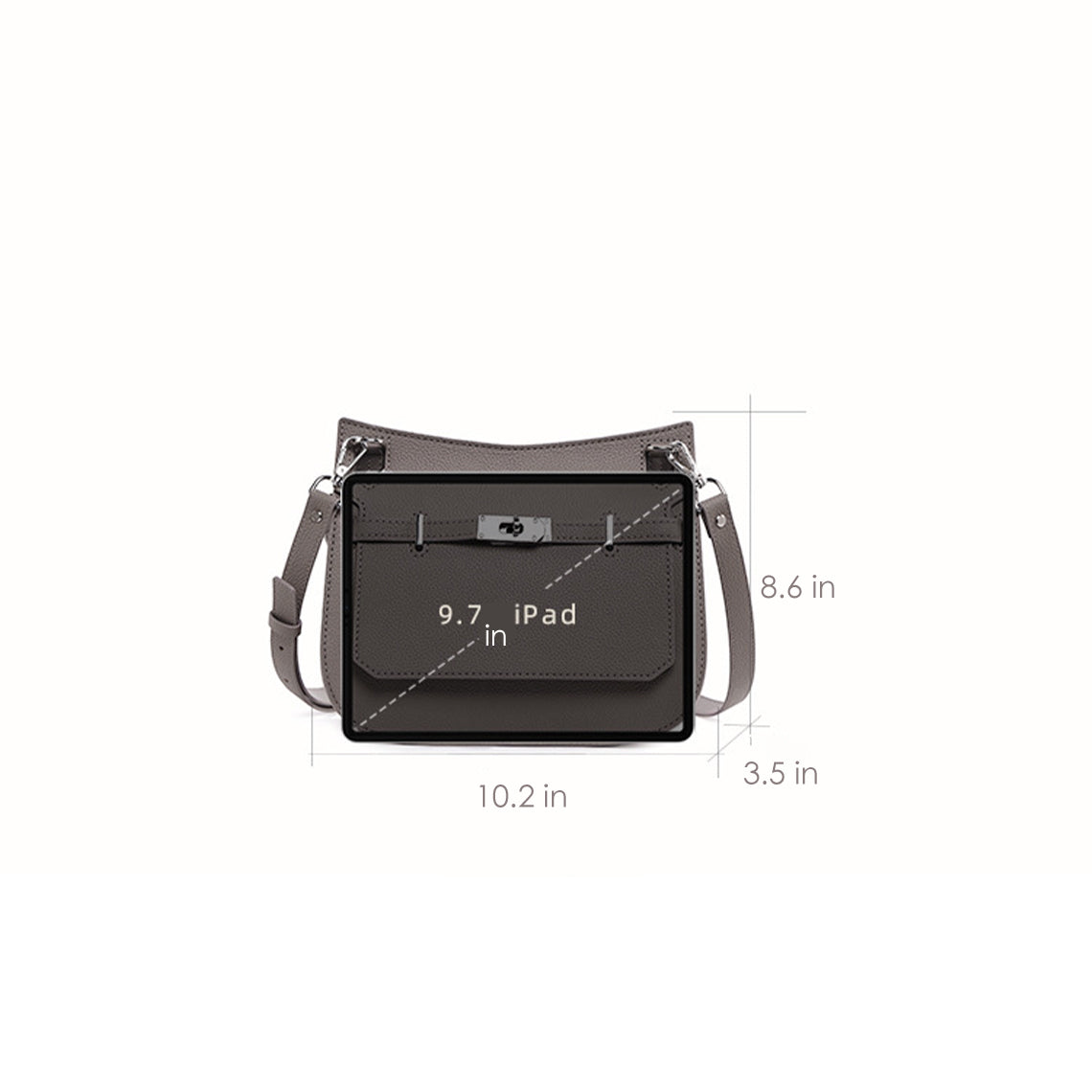 Hand Sewn Top Grain Leather Messenger Bag DIY Kit – Brown & Taupe detail image 4