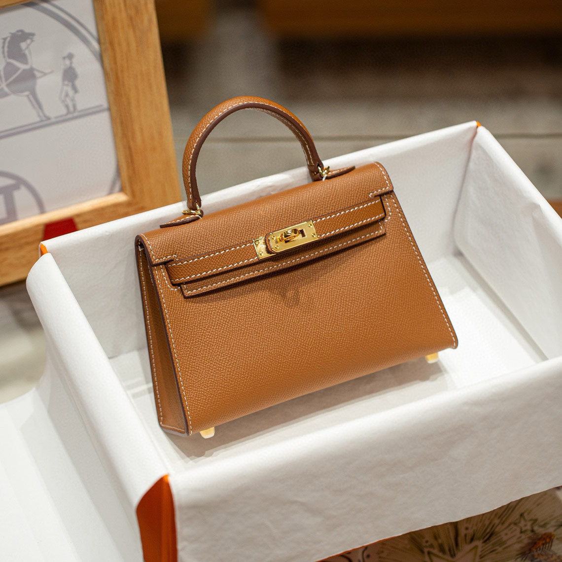 Mini Top Handle Bag 19 – Top Grain Leather Shoulder Bag detail image 2