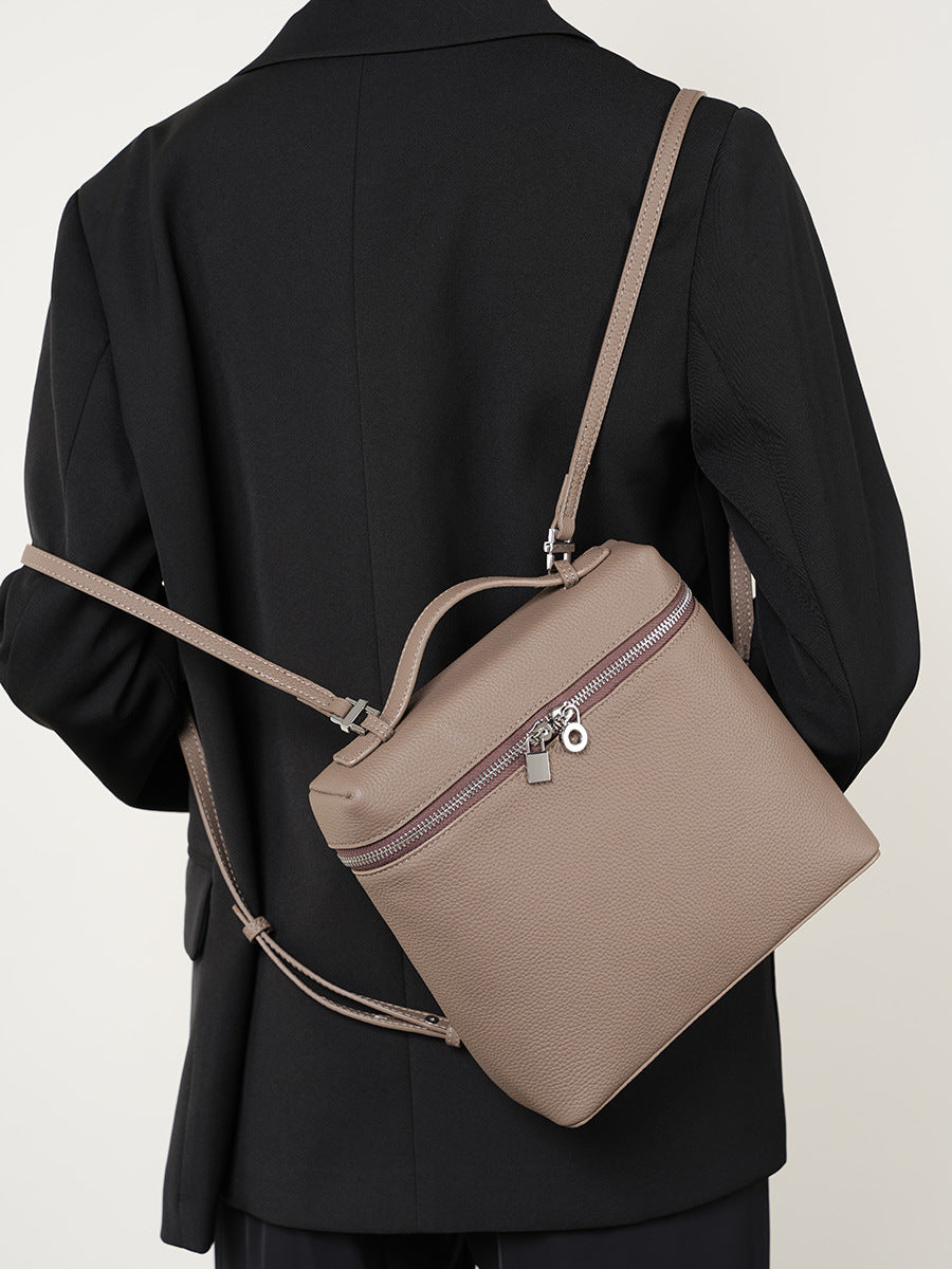 LP 23 Top Grain Leather Backpack for Women – Compact Travel and Student Bag detail image 3