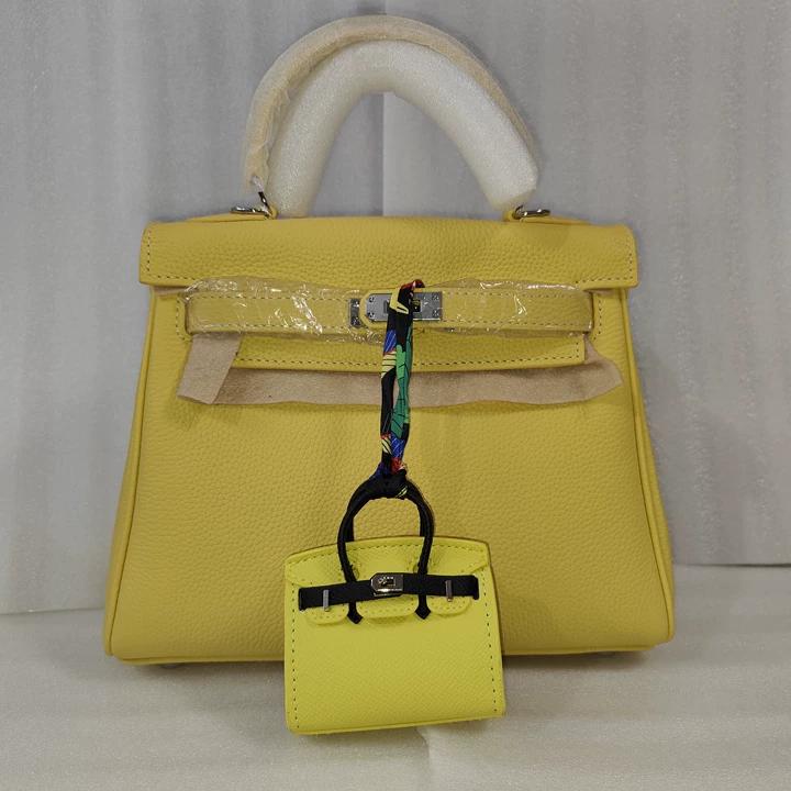 Mini Top Handle Bag Charm Keychain with AirPods Holder in PU Leather, 8cm Wide, Multi-Color Options detail image 11