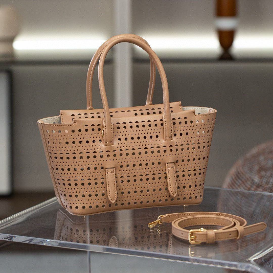 Mina 20 Small Cowhide Leather Handbag with Detachable Strap detail image 6