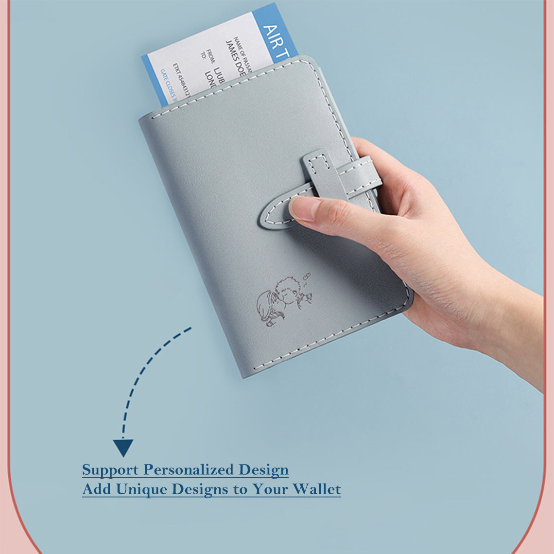 DIY Leather Passport Wallet Kit — Hand-Stitched, Pre-Cut & Pre-Punched detail image 4