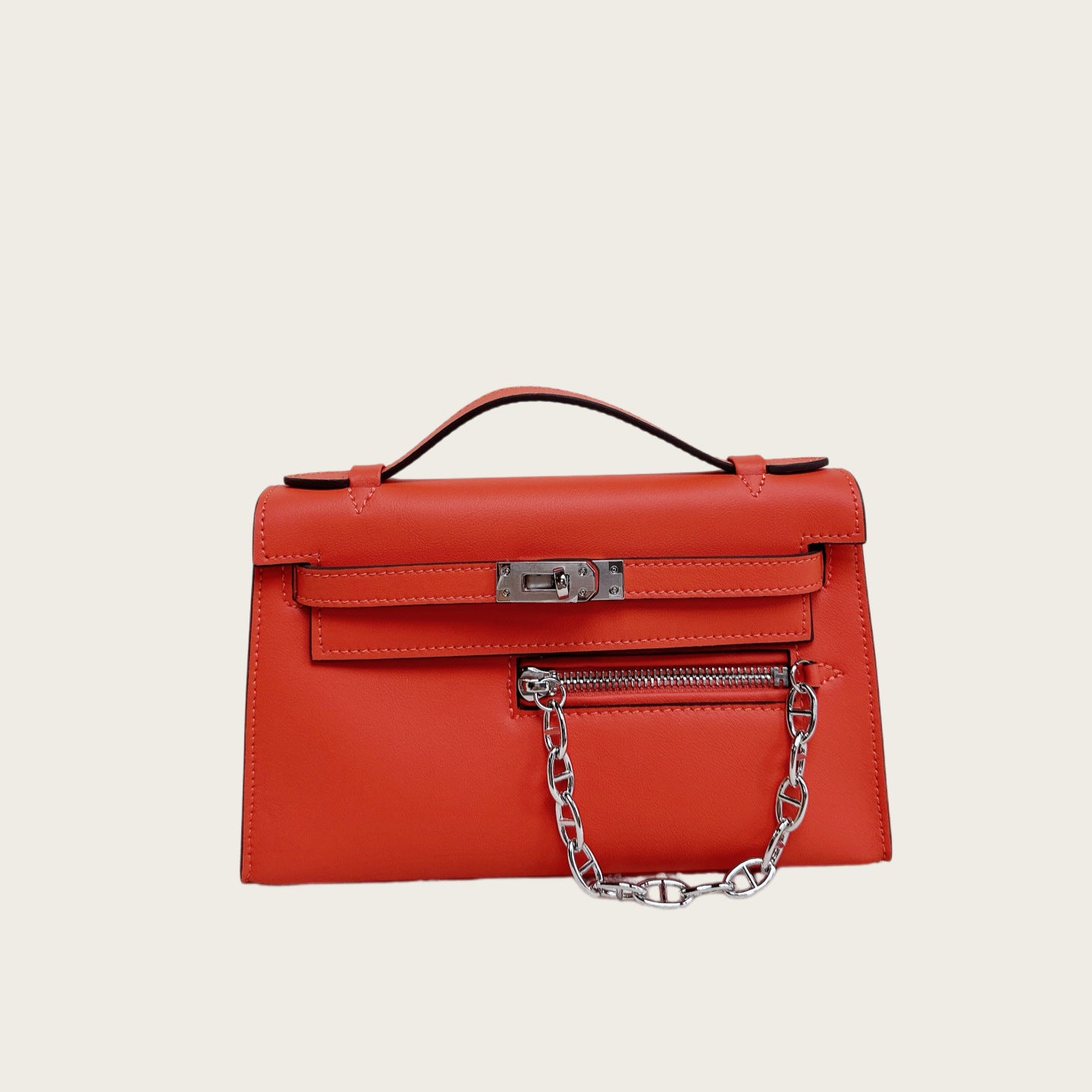 Pochette Rock Smooth Calfskin Shoulder Bag detail image 8