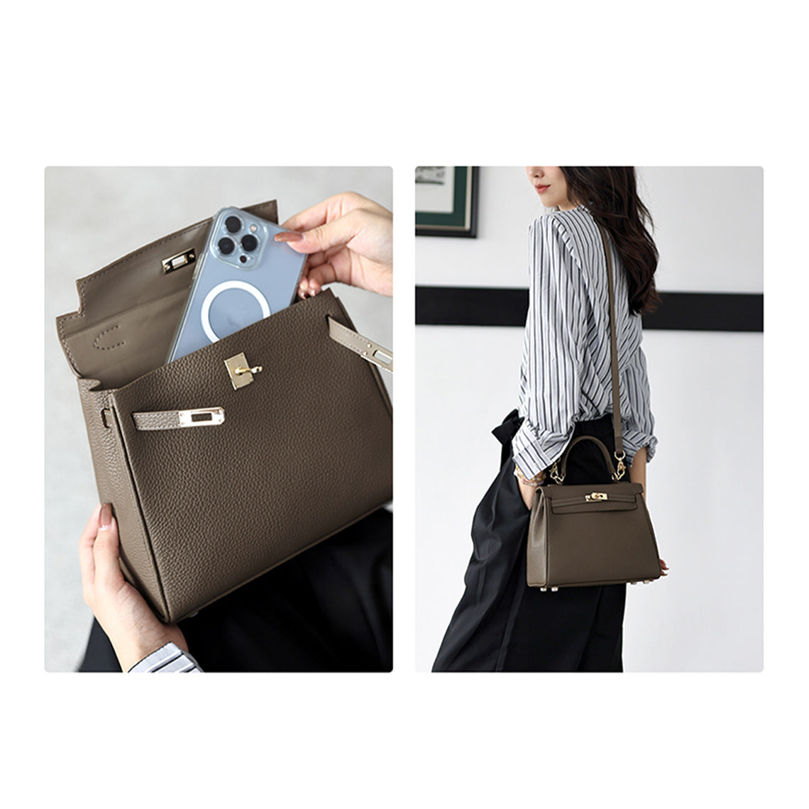 Top Handle Leather Bag DIY Kit – Hand-Stitch Your Own Bag detail image 8