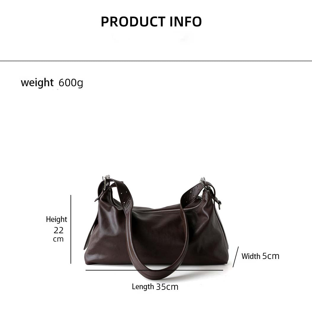 Vegetable Tanned Leather Hobo Bag detail image 1