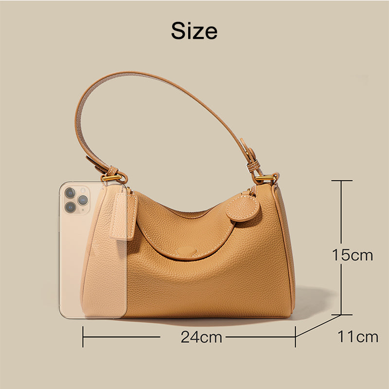 Top Grain Leather Pillow Bag for Women - Shoulder and Crossbody Bag detail image 3