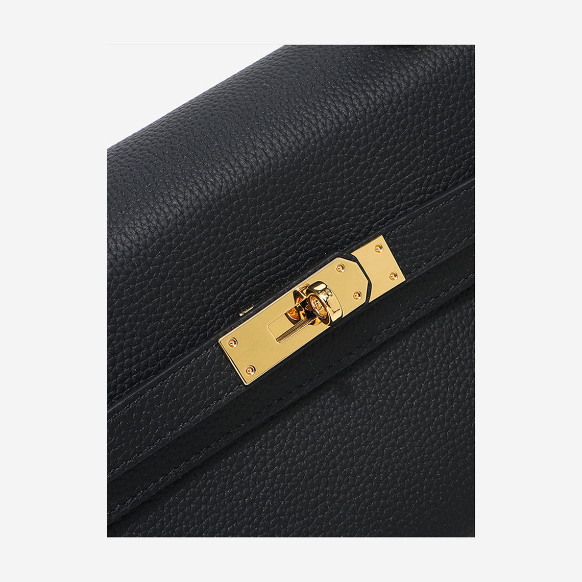 Top Grain Leather Shoulder Bag 35cm detail image 6