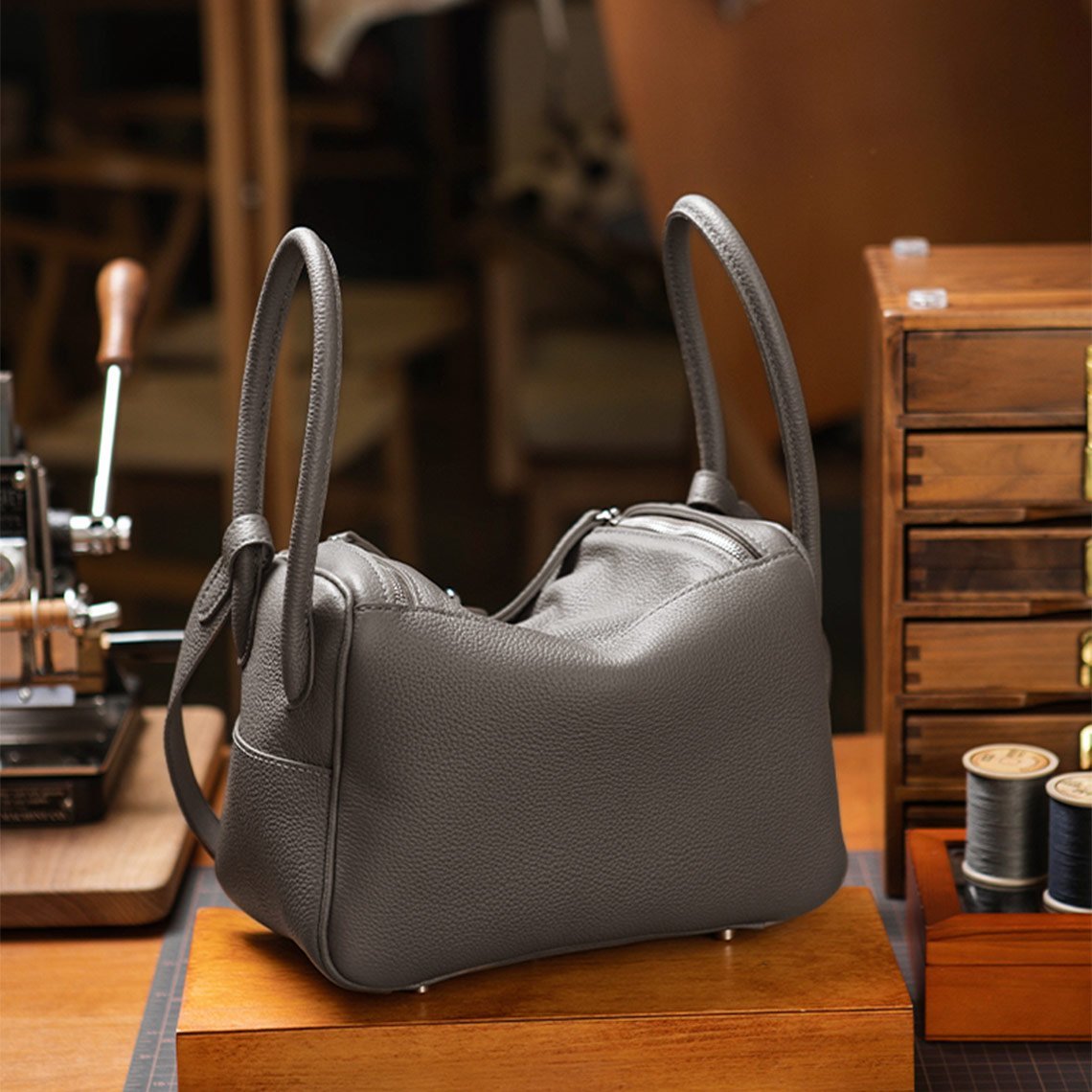 HandsewGift Top Grain Leather Shoulder Bag DIY Kit detail image 6