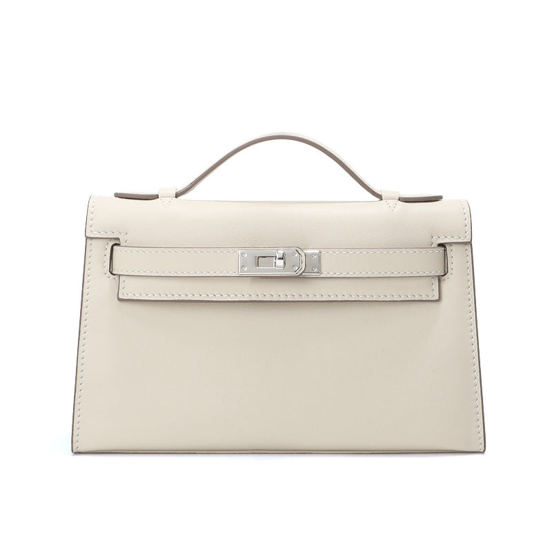 Smooth Calfskin Pochette Handbag with Detachable Shoulder Strap detail image 10