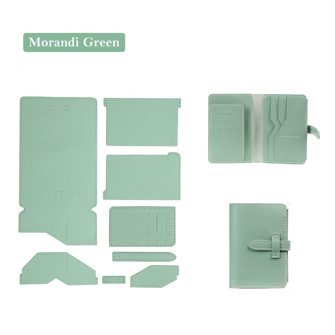 DIY Leather Passport Wallet Kit — Hand-Stitched, Pre-Cut & Pre-Punched detail image 10