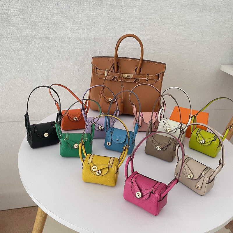 Mini Shoulder Bag Charm Keychain PU Leather Earphone Storage product image 1