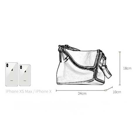 Geometric Dumpling Leather Crossbody Bag with Adjustable Strap detail image 6