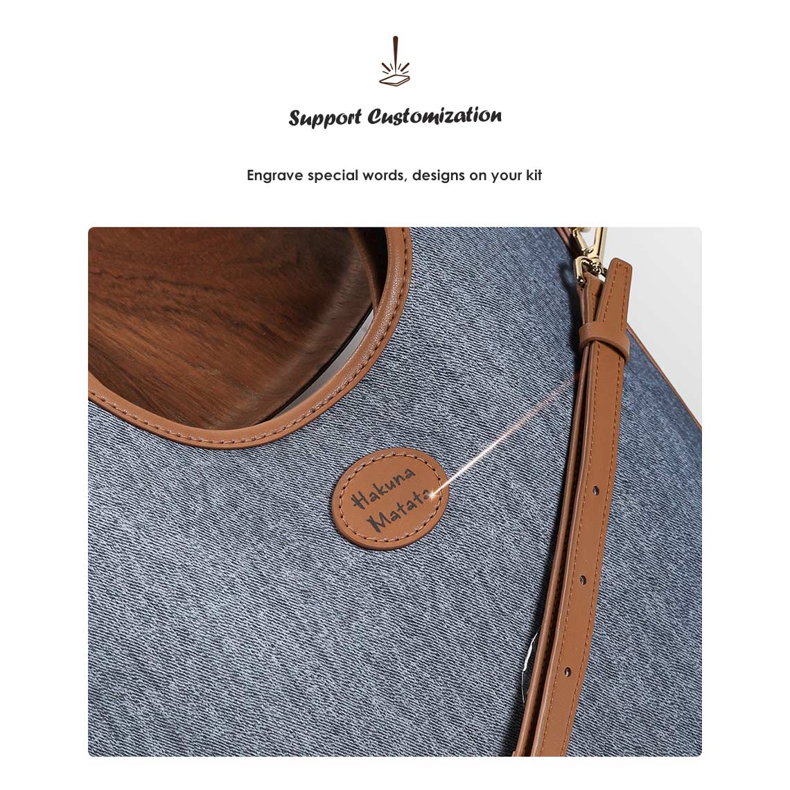 Handsew Leather Shoulder Bag DIY Kit – Top Grain Leather, 3 Colors detail image 5