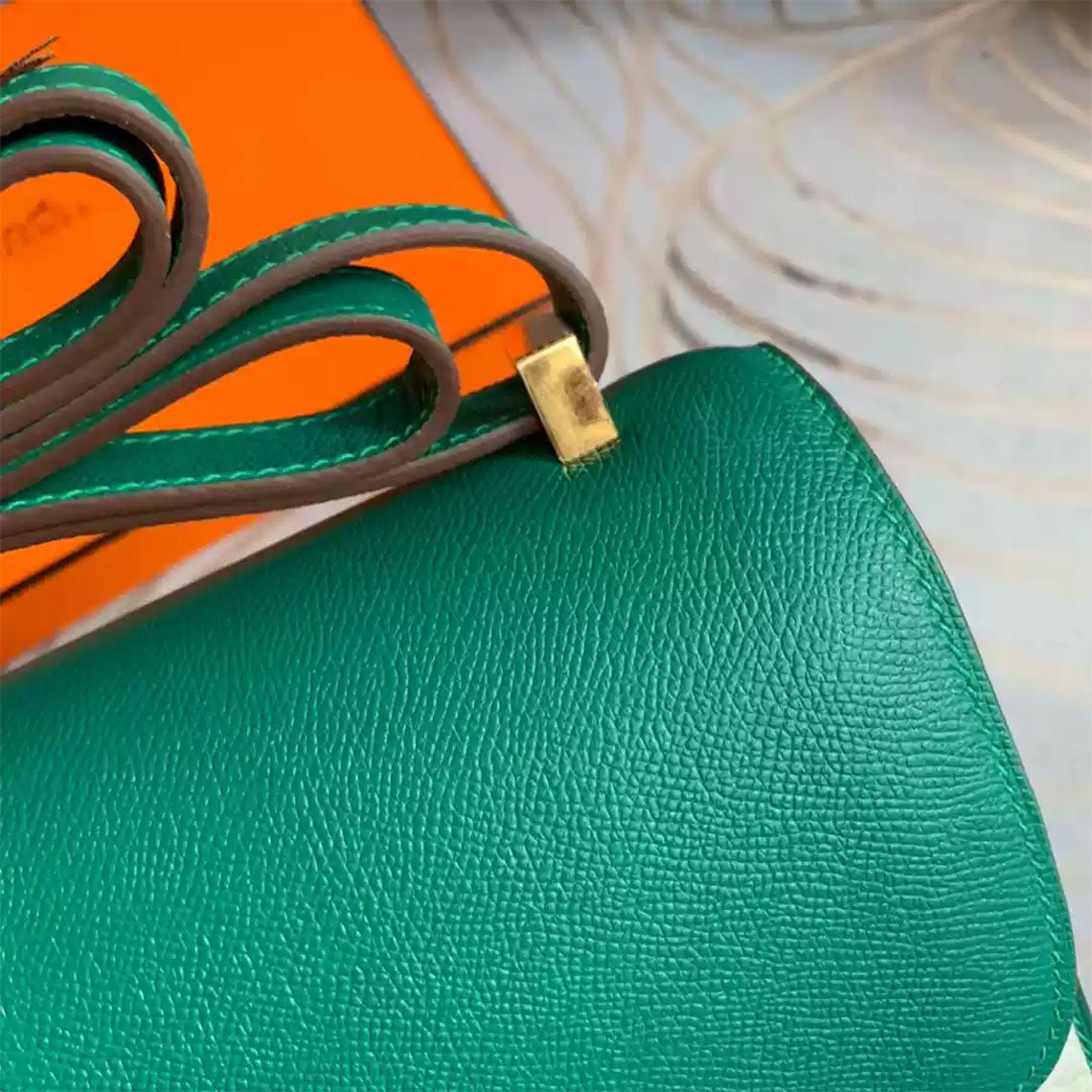 Full Grain Leather Mini Tofu Bag Charm DIY Kit with Pre-Cut Panels detail image 16