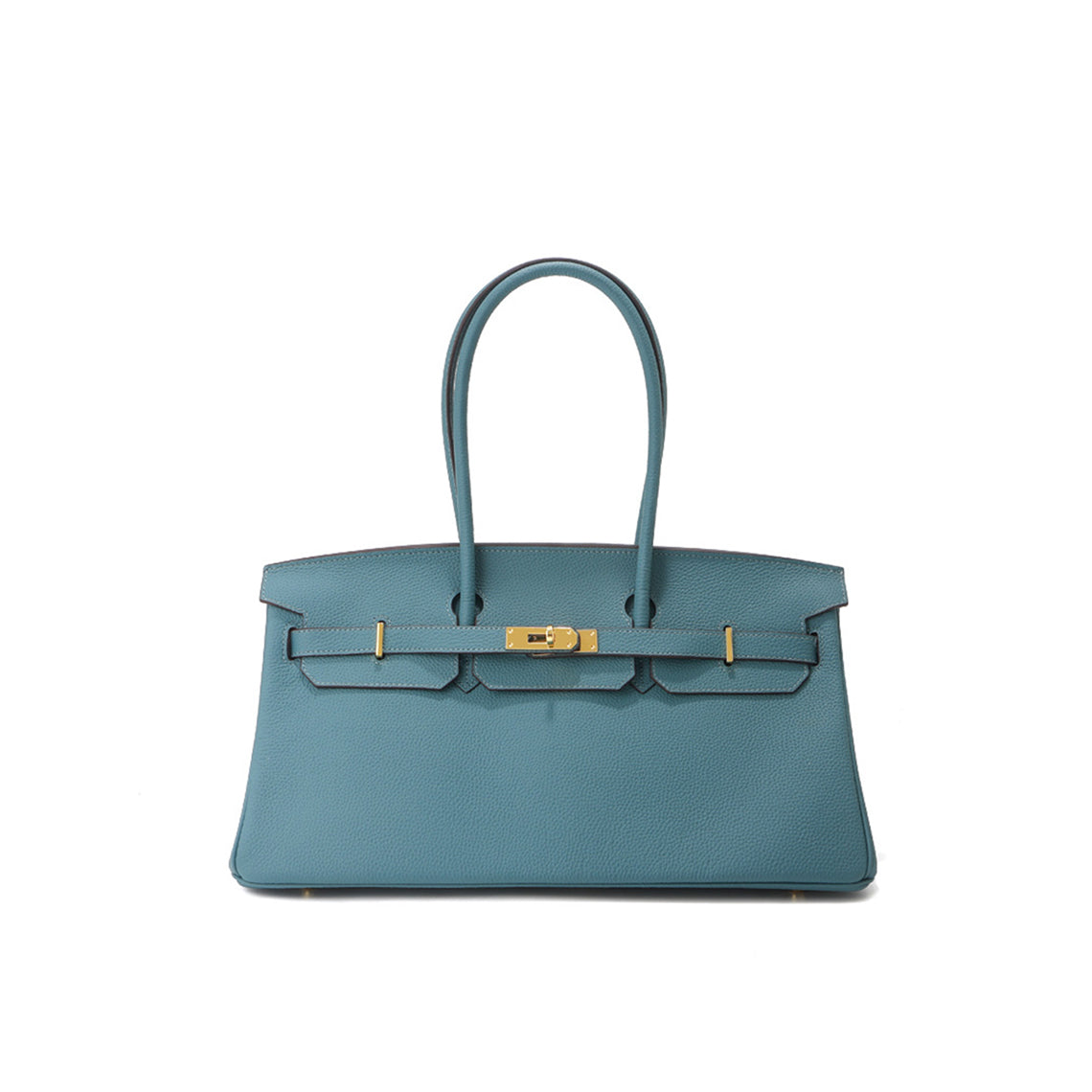 Top Grain Leather Top Handle Bag with Long Shoulder Strap - 40cm detail image 10