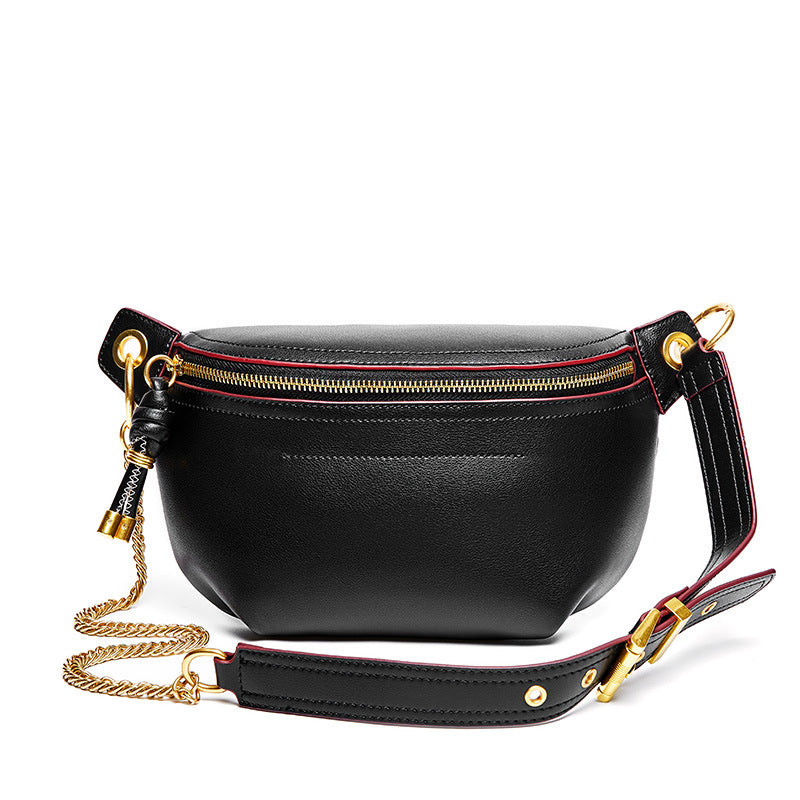 Cowhide Leather Sling Bag for Women – Waist, Shoulder, or Crossbody Carry detail image 7
