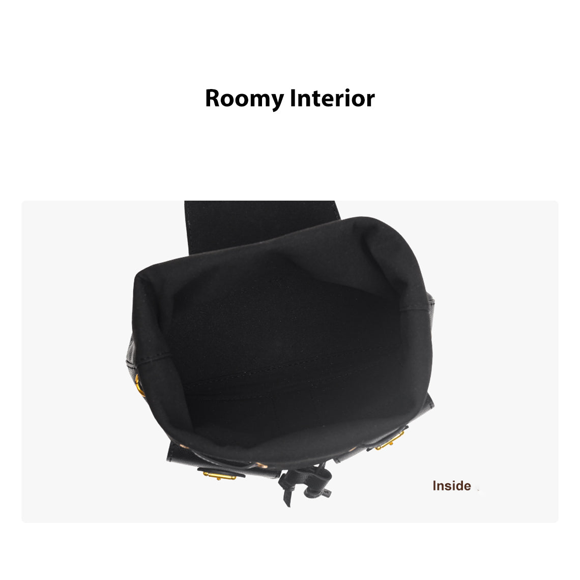 Top Grain Leather Black Backpack DIY Kit with Detachable Straps detail image 7