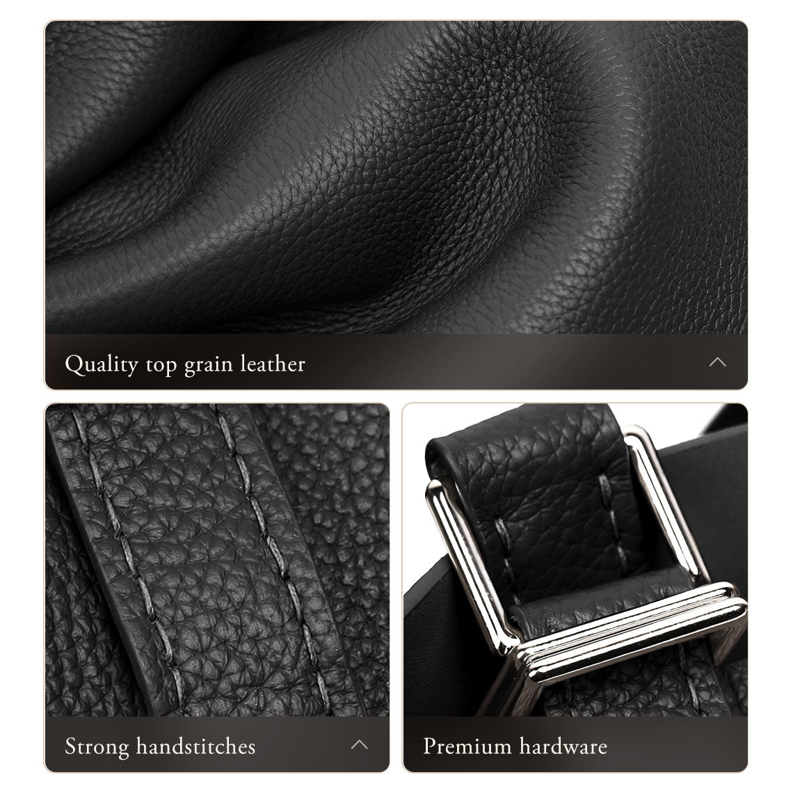 Hand-Sewn Bucket Bag Leather DIY Kit – Top Grain Leather, Lock Closure detail image 3