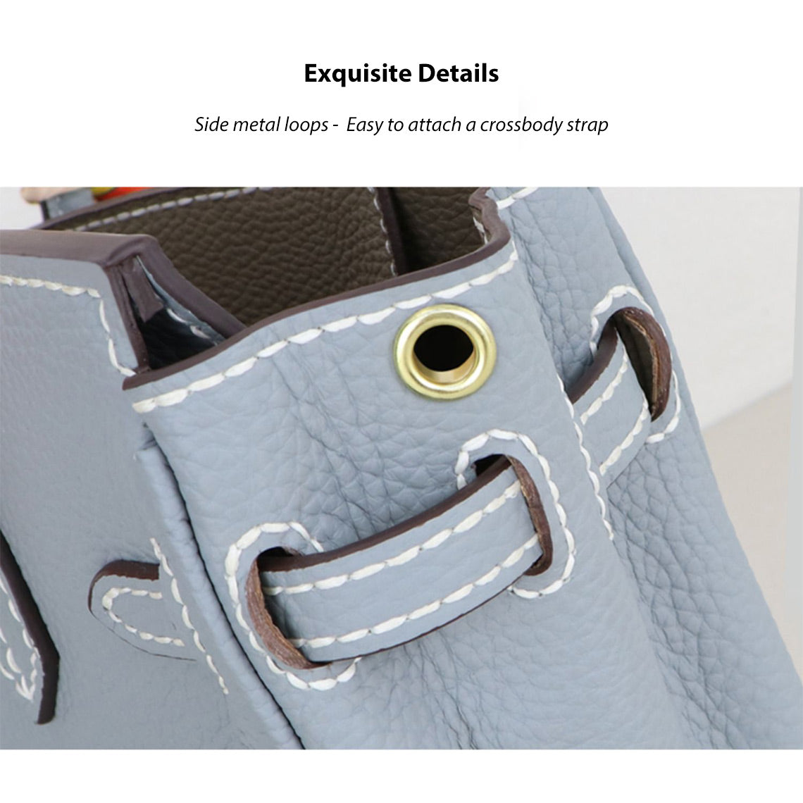 Top Grain Leather Handbag DIY Kit – Sew Your Own Bag (3 Sizes, 14 Colors) detail image 11