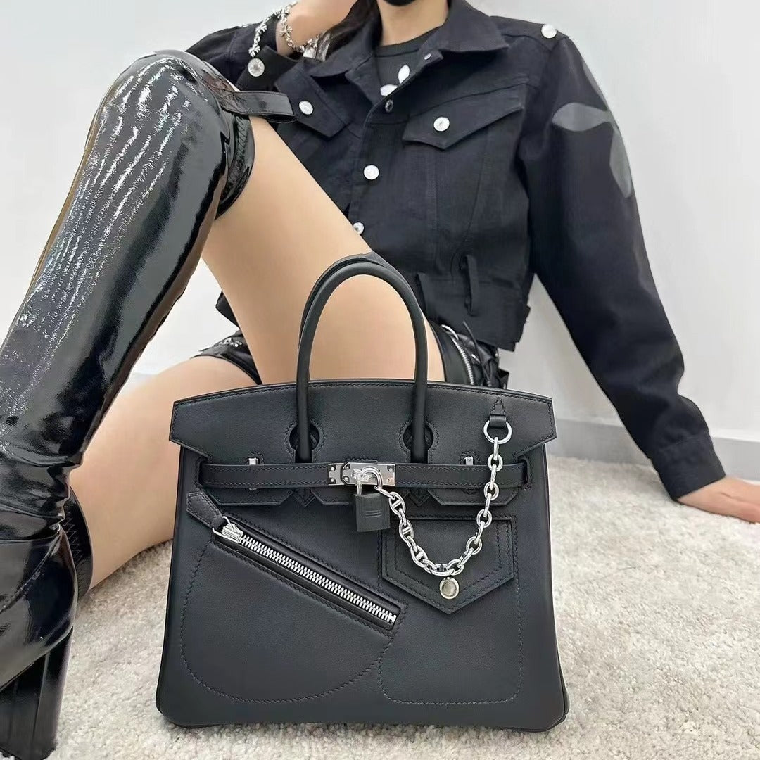 Limited Edition HAC Rock Top Handle Bag with Silver Hardware – Unisex detail image 2