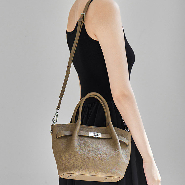 Genuine Leather Commuter Bag - 2-Way Carry Mini Bag detail image 1