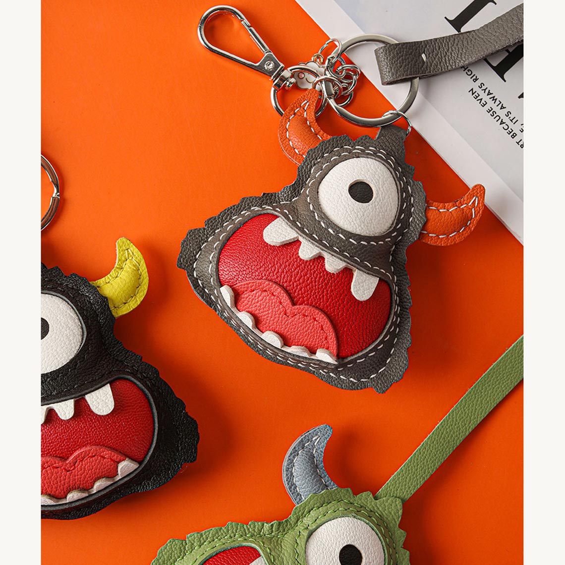 HandsewGift Leather Monster Keychain Charm DIY Kit detail image 10