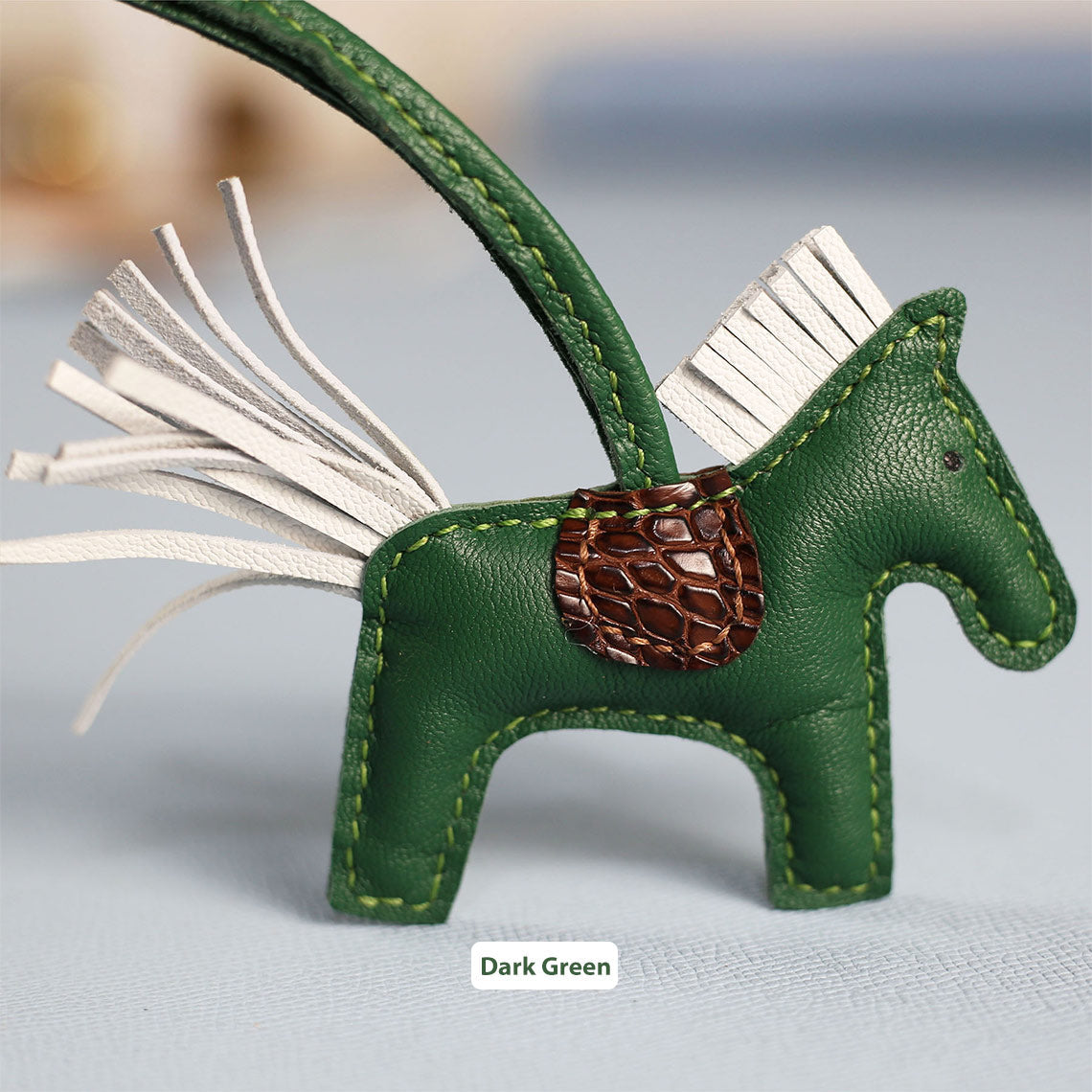 Handsew DIY Horse Bag Charm Kit - Sheep Leather, Pre-Cut & Punched detail image 11