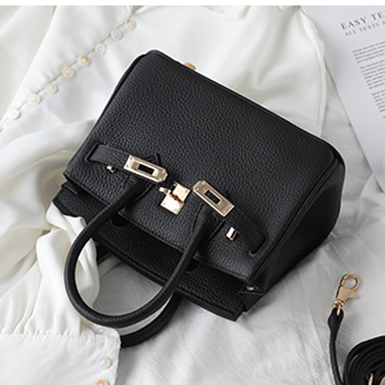Mini Top Handle Bag 20 in Pebbled Grain Leather with Adjustable Strap detail image 8