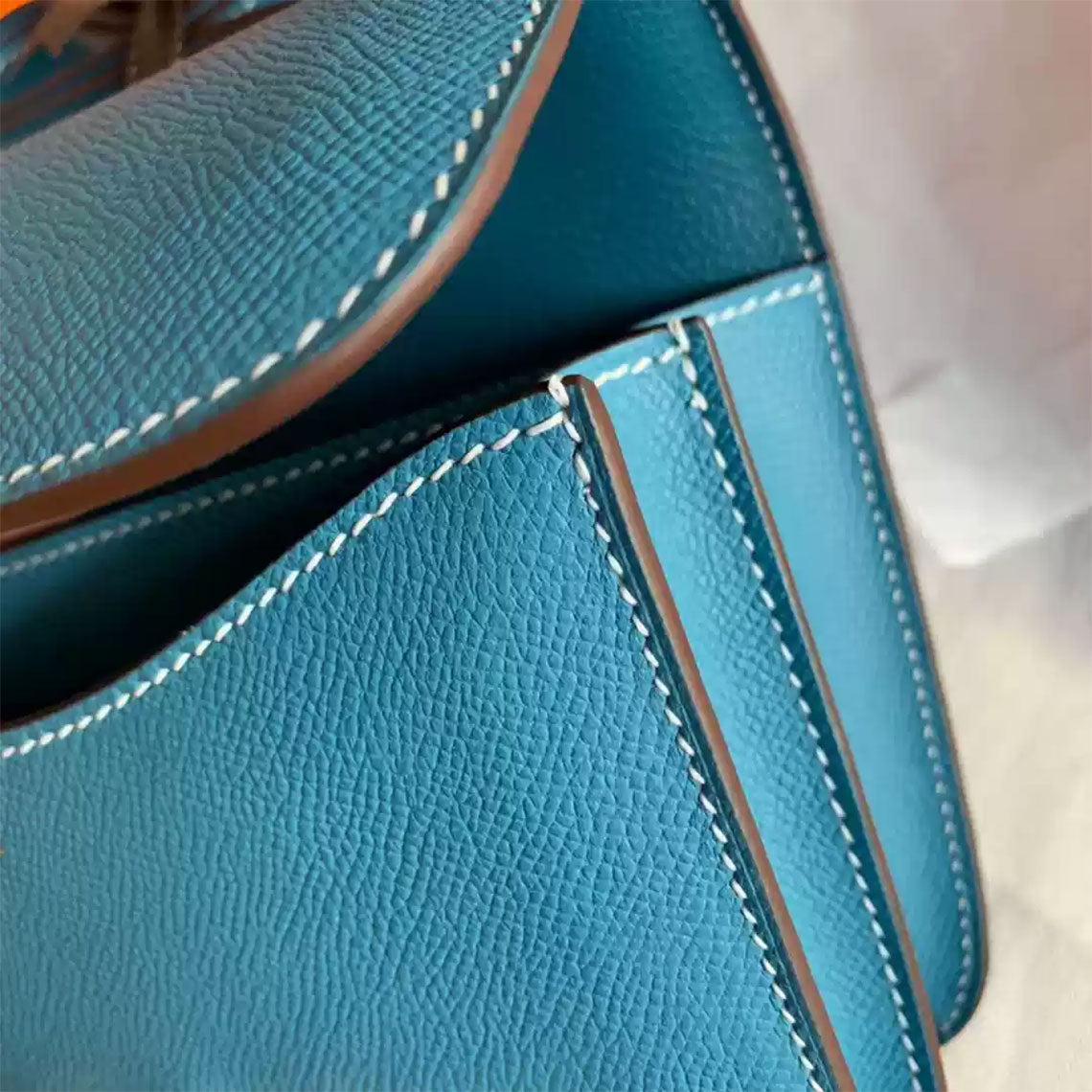 Full Grain Leather Mini Tofu Bag Charm DIY Kit with Pre-Cut Panels detail image 15