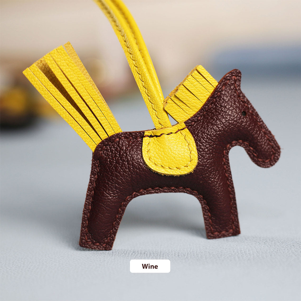 Handsew DIY Horse Bag Charm Kit - Sheep Leather, Pre-Cut & Punched detail image 13