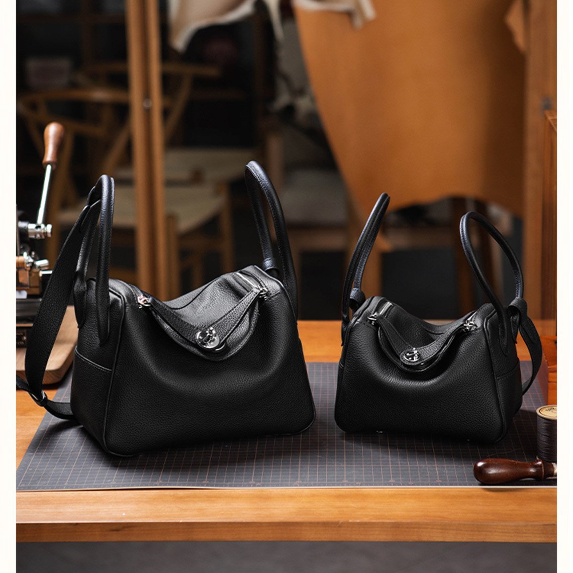 HandsewGift Top Grain Leather Shoulder Bag DIY Kit detail image 11