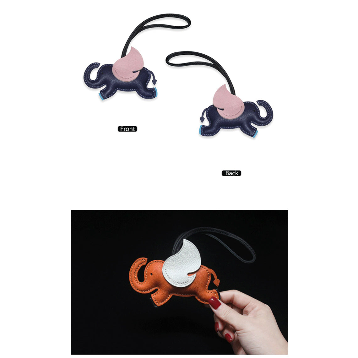 HANDSEWGIFT Sheep Leather Elephant Charm DIY Kit detail image 4