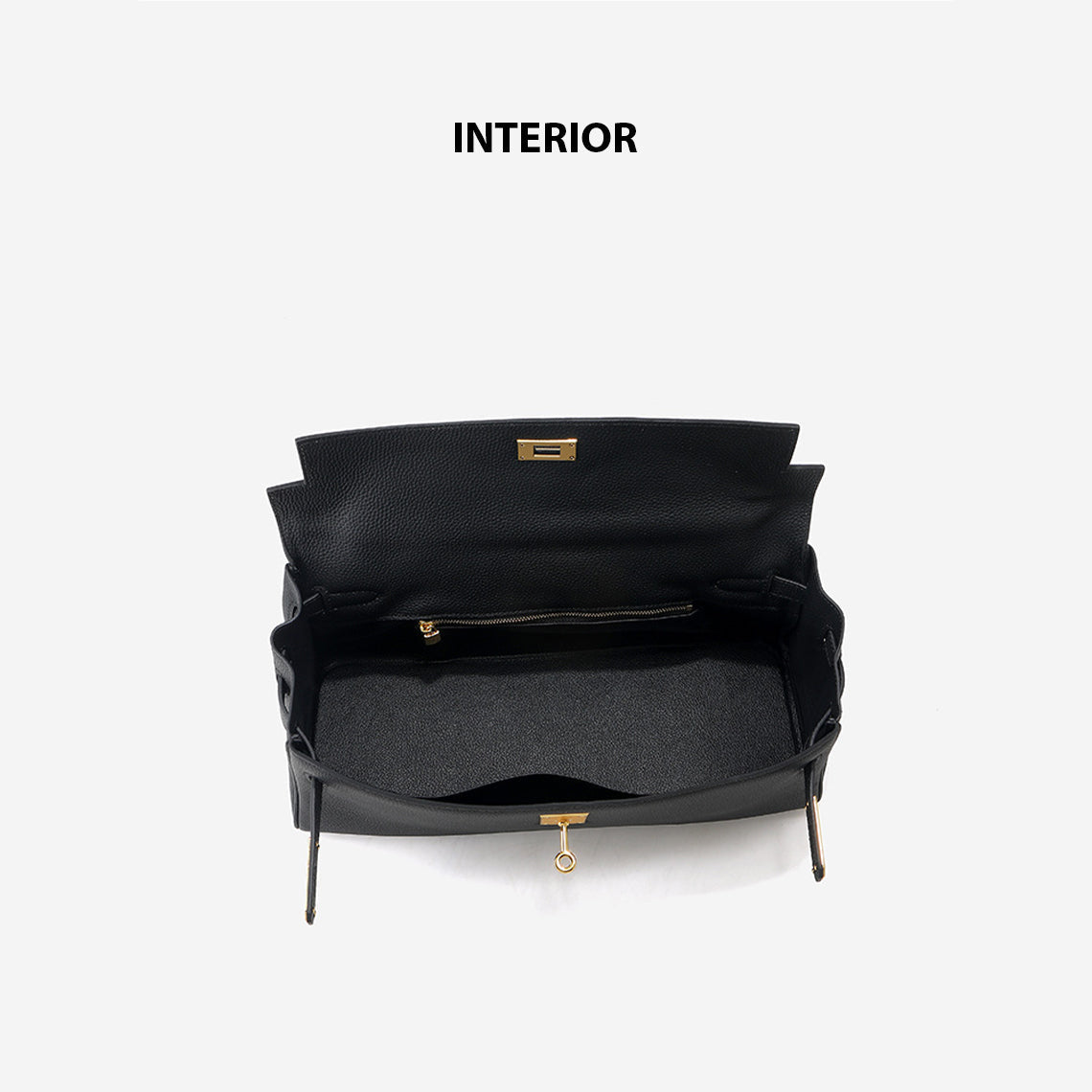 Top Grain Leather Shoulder Bag 35cm detail image 2
