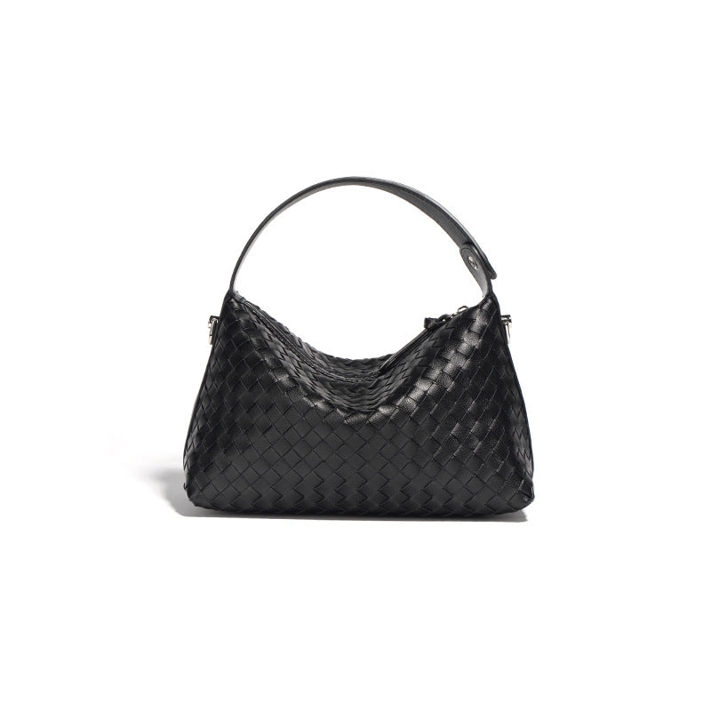 Woven Leather Pillow Bag for Women – Shoulder and Crossbody Handbag detail image 1