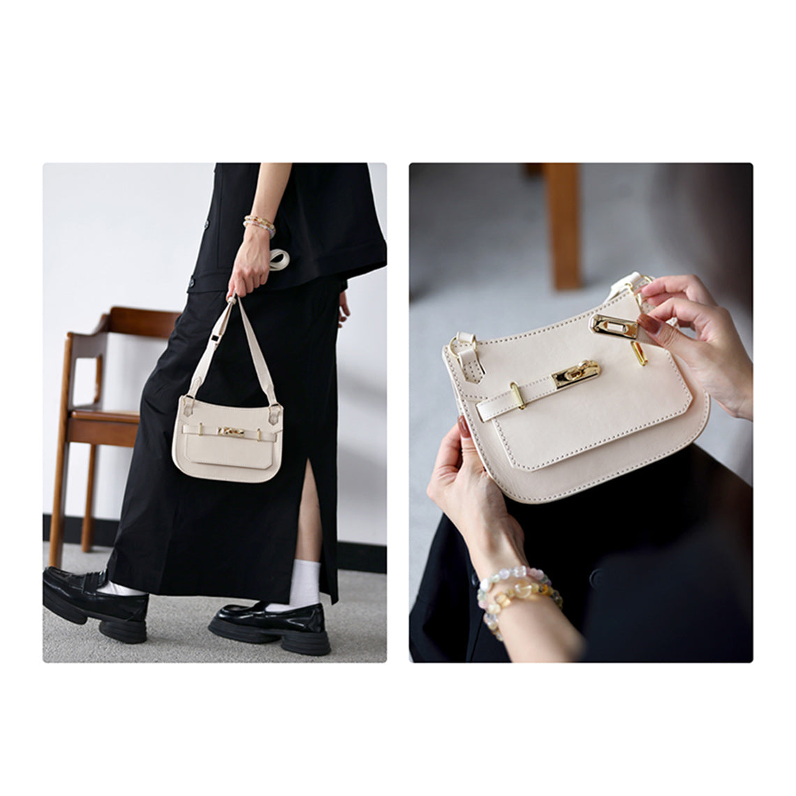 Handsew Top Grain Leather Mini Messenger Bag DIY Kit detail image 9