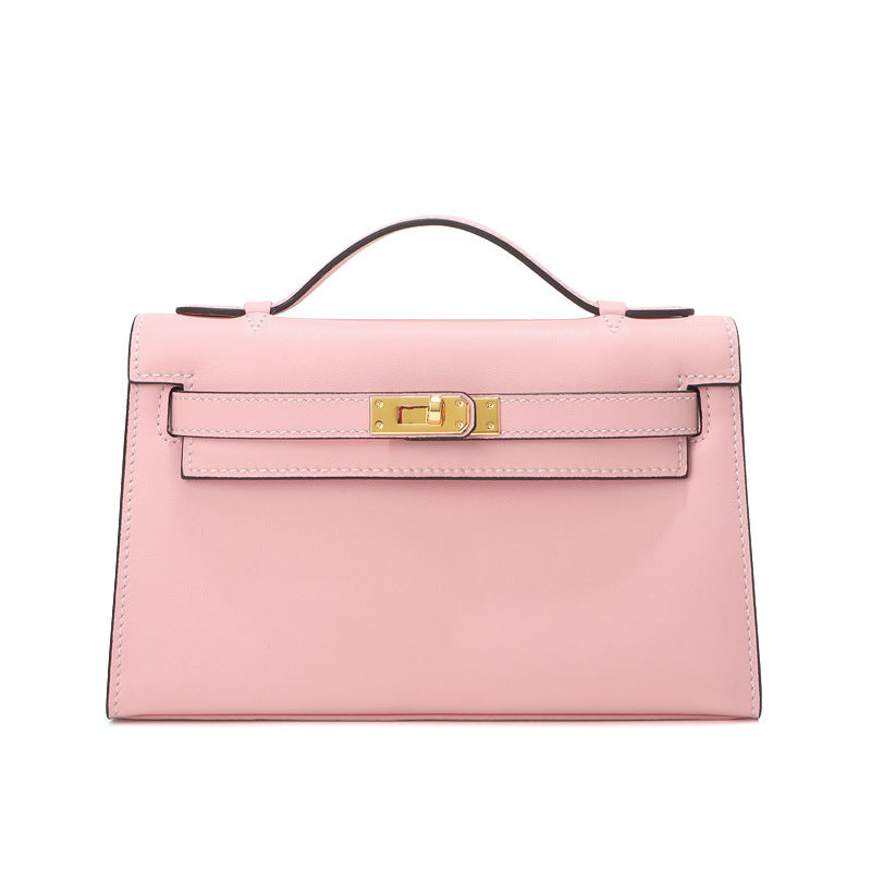 Smooth Calfskin Pochette Handbag with Detachable Shoulder Strap detail image 13