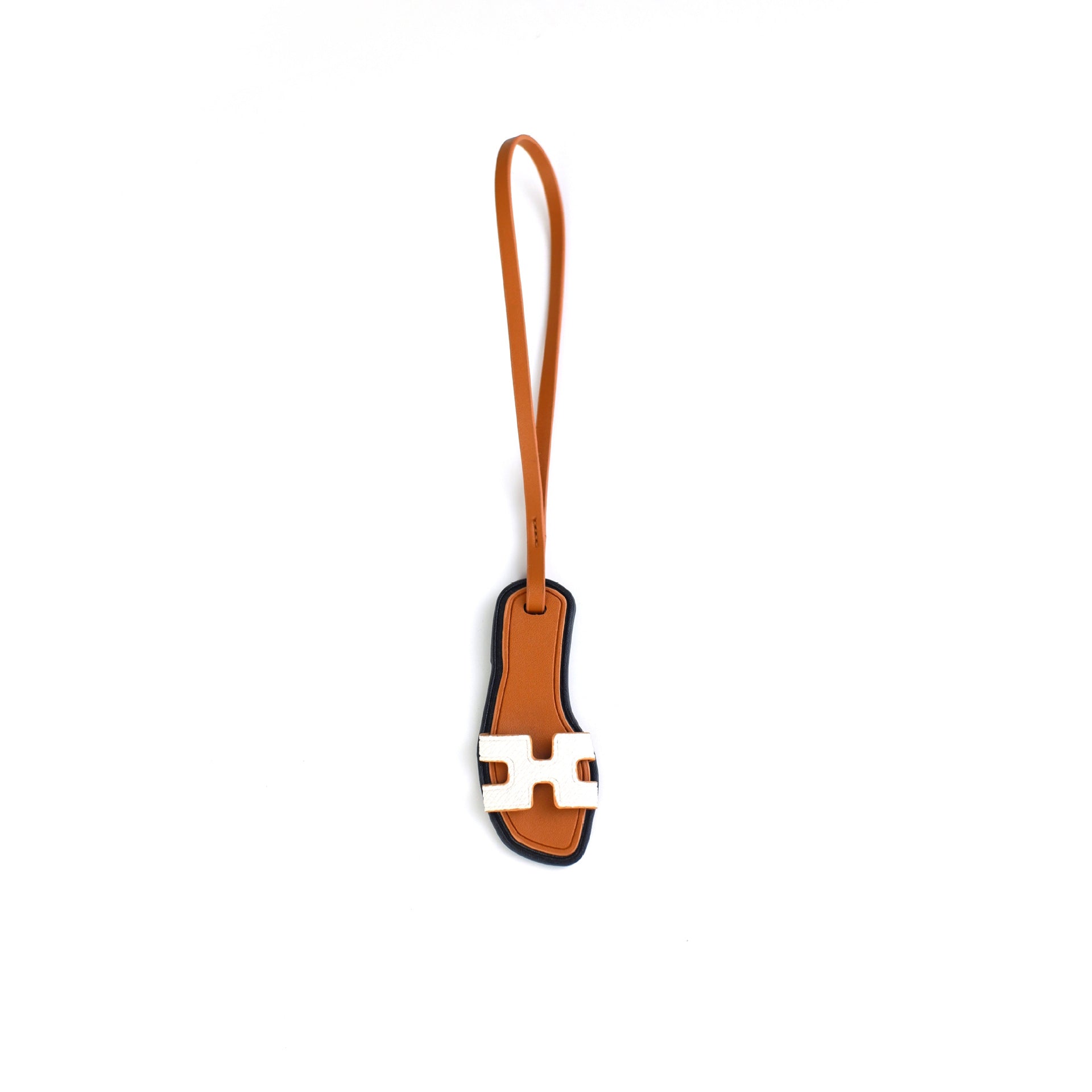 Sandal Slipper Bag Charm Keychain in PU Leather (11 Colors) detail image 9