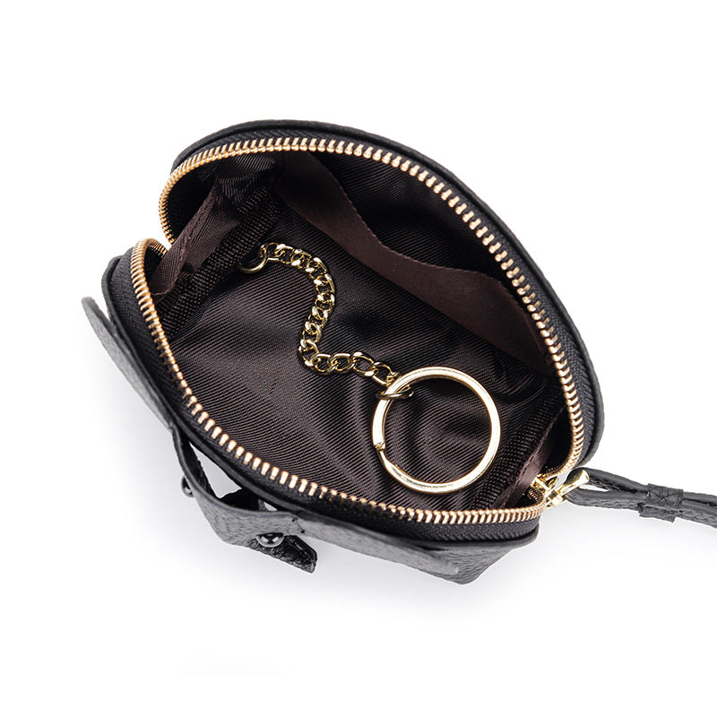 Cartoon Elephant Change Purse Top Grain Leather Card Holder detail image 3