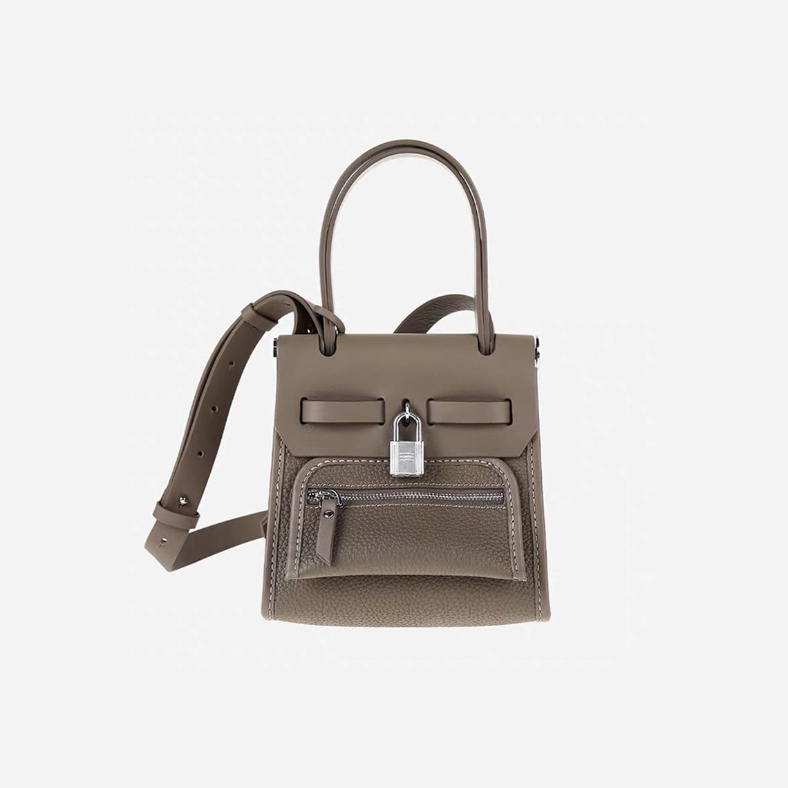 HandsewGift Top Grain Leather and Canvas Mini Tote DIY Kit detail image 2