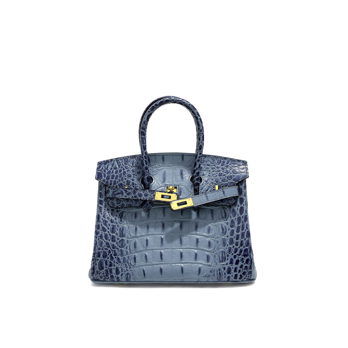 Crocodile Embossed Leather Top Handle Bag 30 – Medium detail image 8