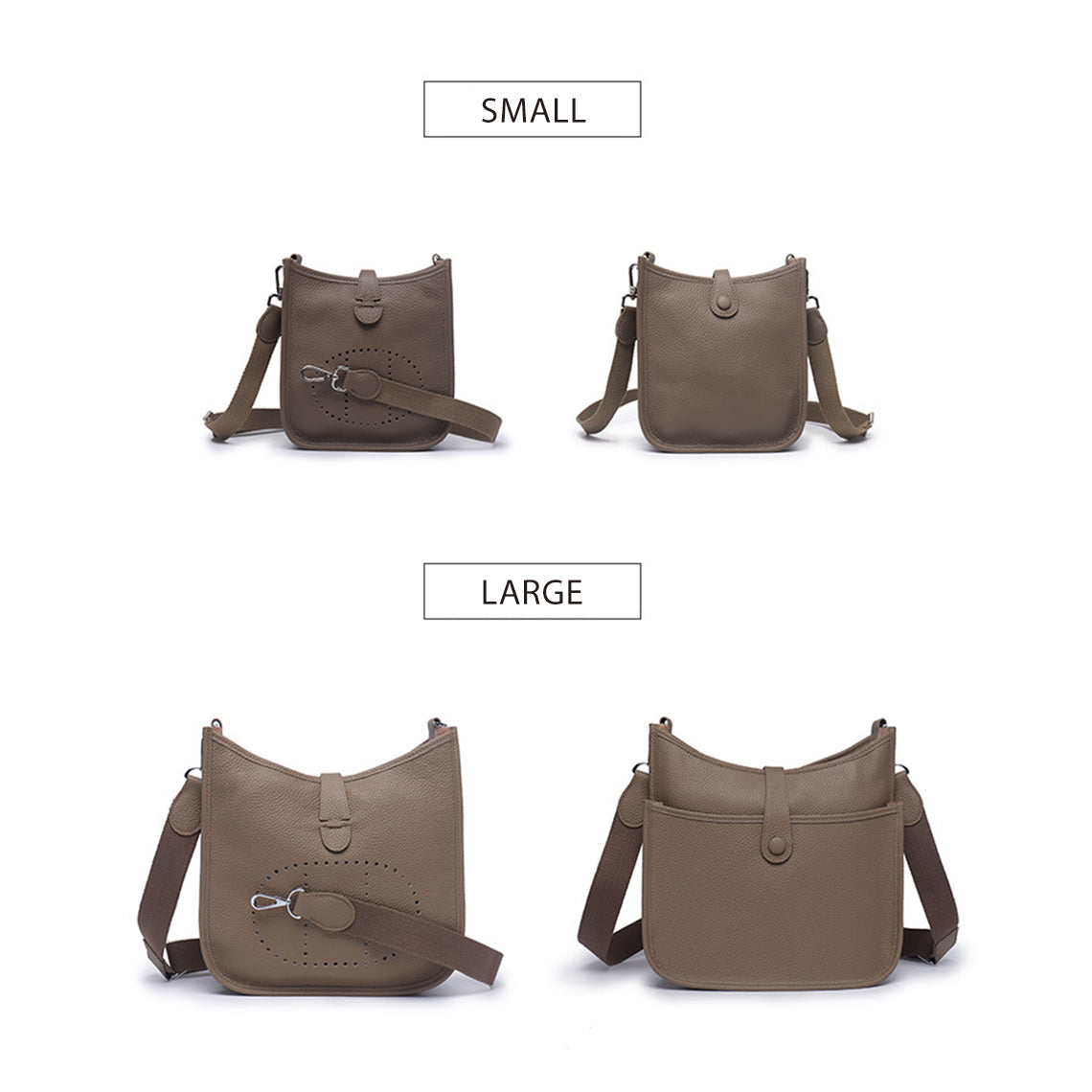 Top Grain Leather Crossbody Bag - Large 28 / Small 18 detail image 1