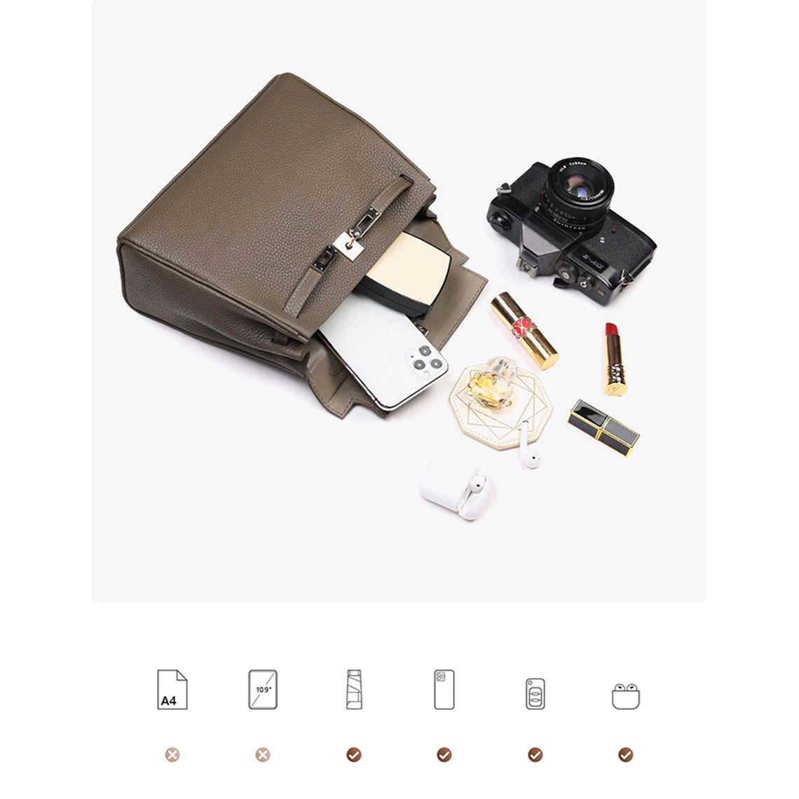 Top Handle Leather Bag DIY Kit – Hand-Stitch Your Own Bag detail image 7