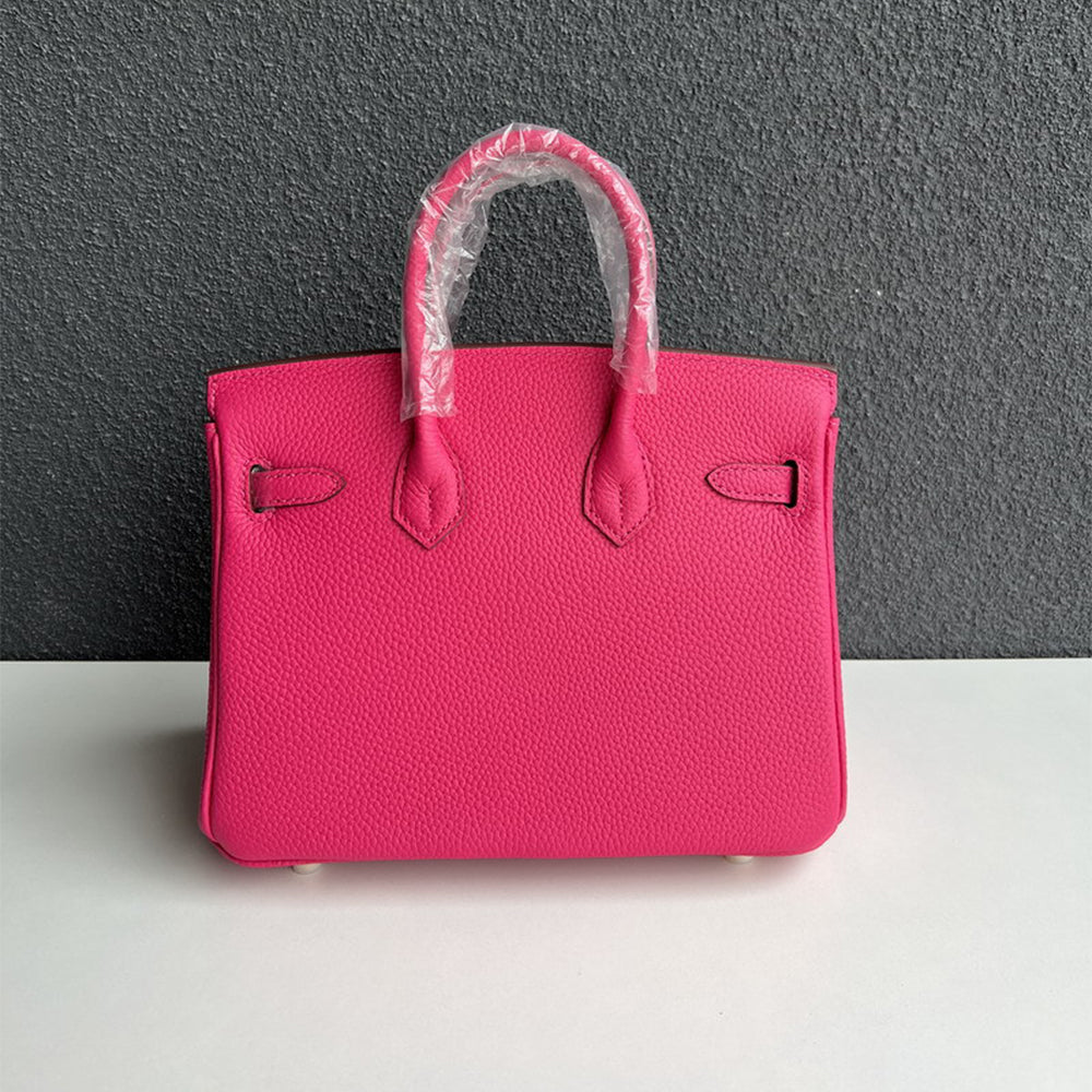 Classic Top Handle Leather Bag with Gold Hardware – Multiple Sizes and Colors detail image 2