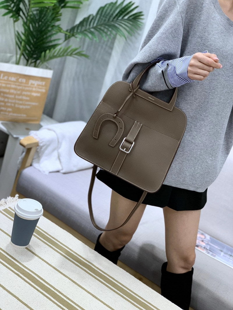 Convertible Top Grain Leather Handbag – Small & Medium Sizes detail image 8