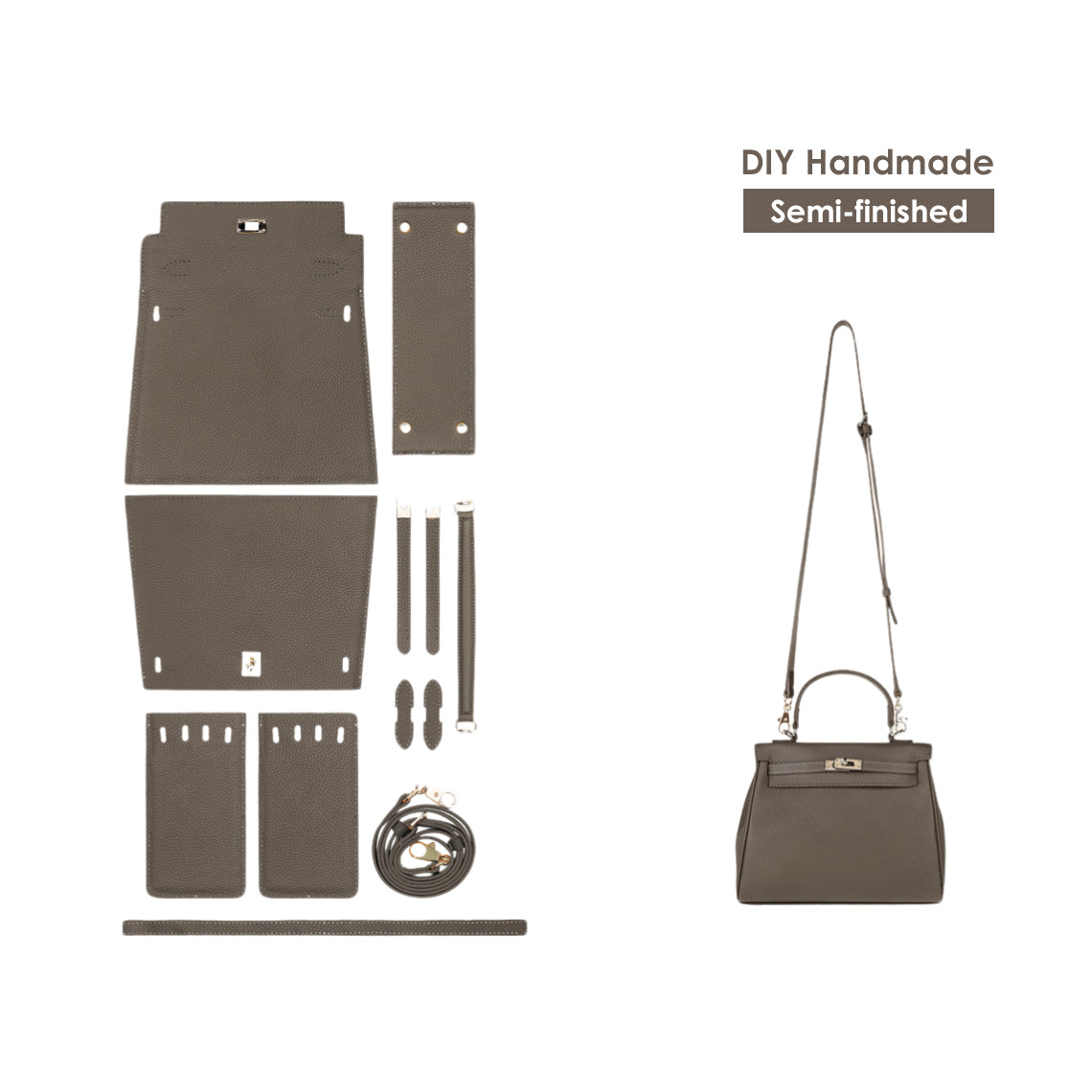 Top Handle Leather Bag DIY Kit – Hand-Stitch Your Own Bag product image 1