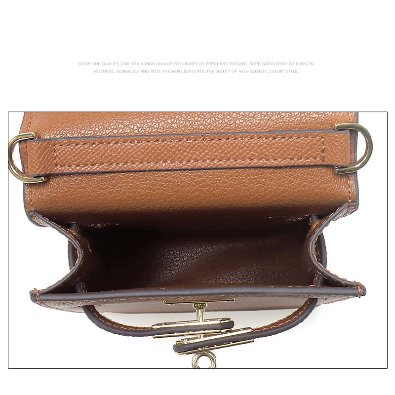 Mini Crossbody Phone Bag in Genuine Cowhide Leather detail image 4
