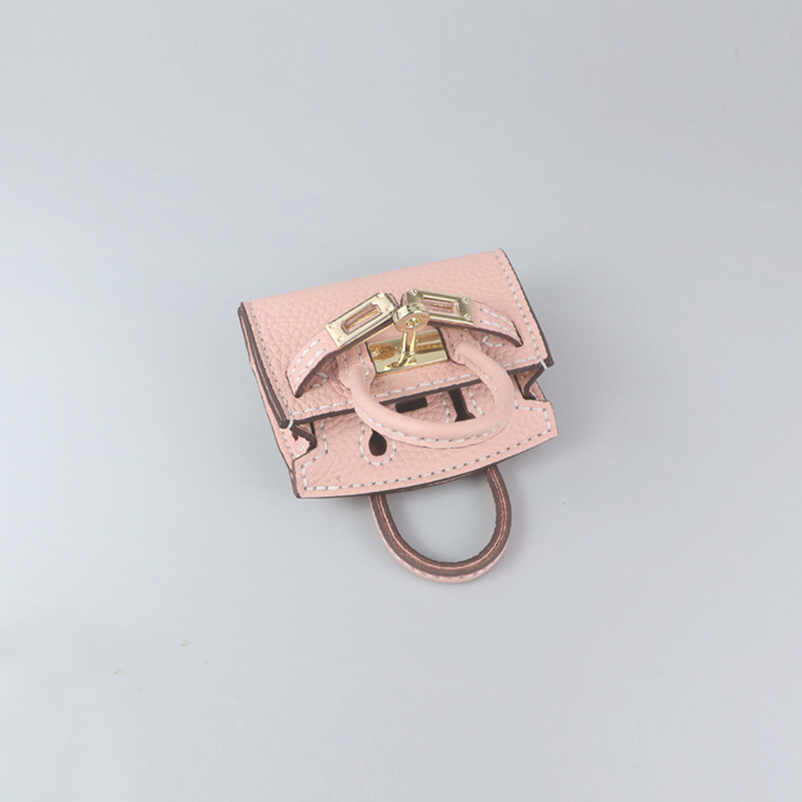 Mini Top Handle Leather Bag Charm DIY Kit – Hand Sewn, Top Grain Leather, 7 Colors detail image 9