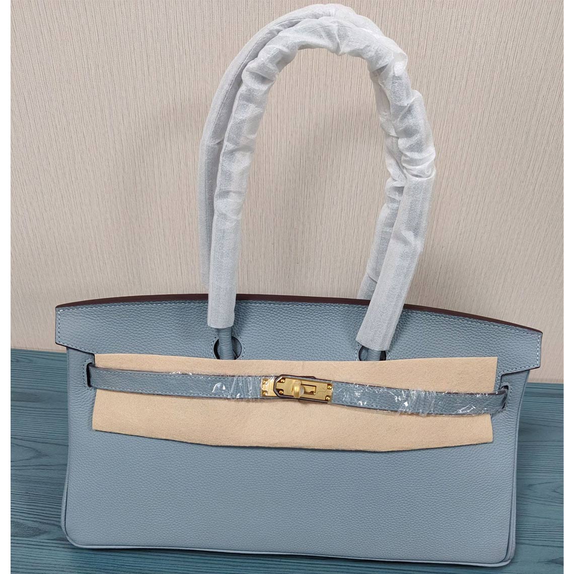 Top Grain Leather Top Handle Bag with Long Shoulder Strap - 40cm detail image 15